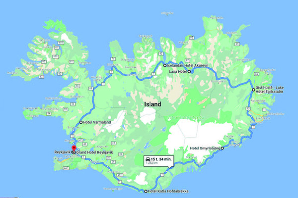 아이슬란드 지도