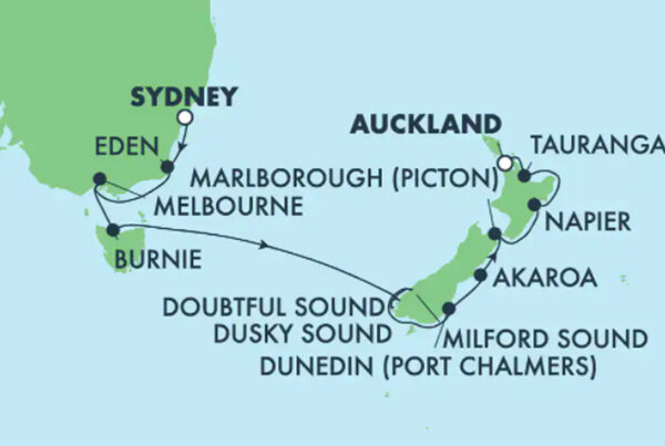 호주 뉴질린랜드 크루즈 지도 홈페이지