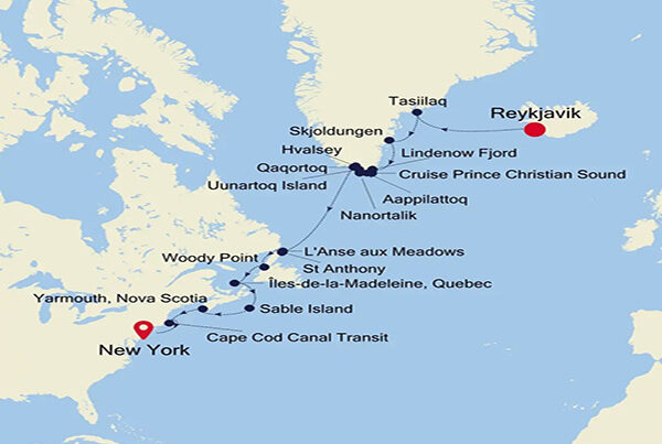 북극크루즈 항해지도